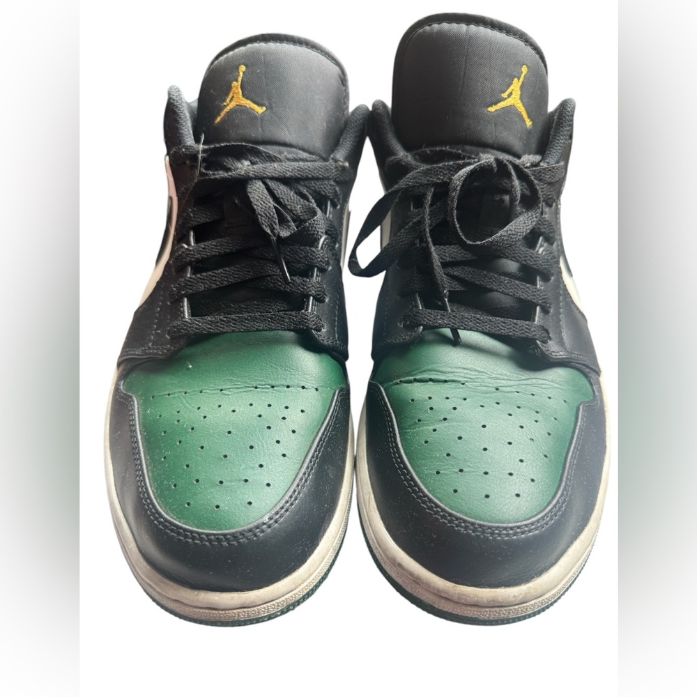 Jordan Men's Low-Top Sneakers in Black, Green & Gold